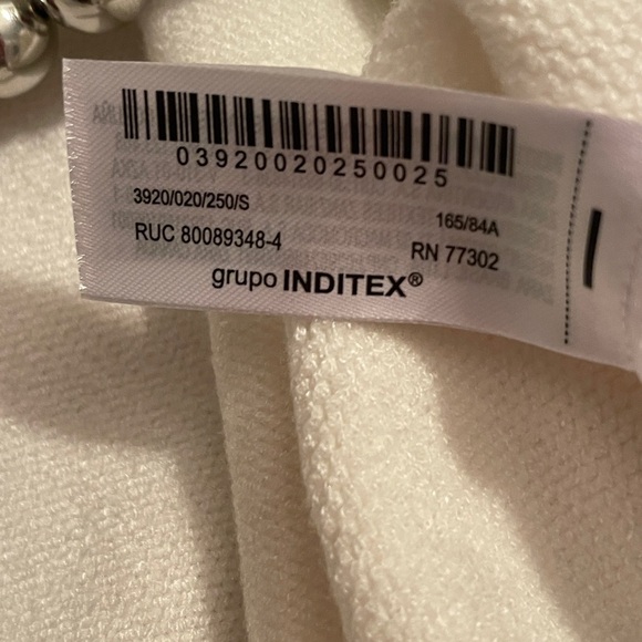 Zara Woman White Beaded Crop Knit Jacket Short Sleeve Cardigan Blazer Size Small - Picture 7 of 10